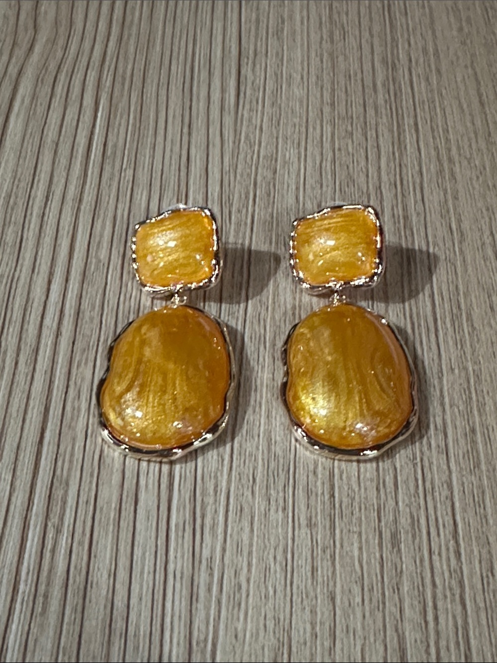 8 Other Reasons Gold-Tone Amber Drop Earrings